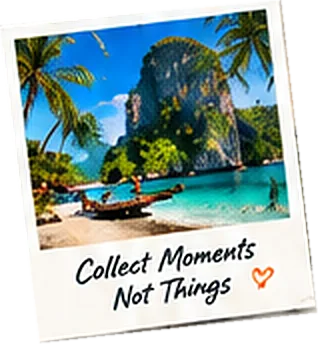 Polaroid of a tropical beach: Collect moments, not things